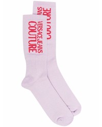 VERSACE JEANS COUTURE Logo Print Knitted Socks