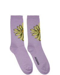 Jacquemus Purple Les Chaussettes Fleurs Socks
