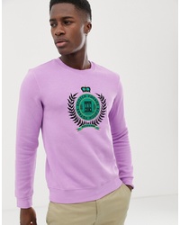 Light Violet Print Sweatshirt