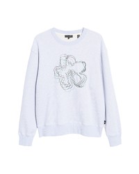 Ted Baker London Carick Embroidered Sweatshirt In Light Purple At Nordstrom