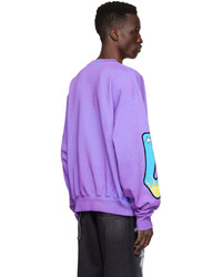 We11done Purple Cotton Sweatshirt