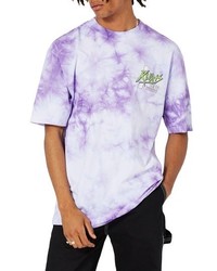 Topman Oversize Tie Dye Ruins Graphic T Shirt