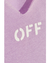 Off-White Printed Tie Dyed Micro Modal T Shirt Lavender