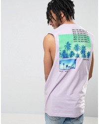 Asos Sleeveless T Shirt With Palm Back Print