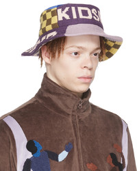 KidSuper Purple Yellow Knit Bucket Hat