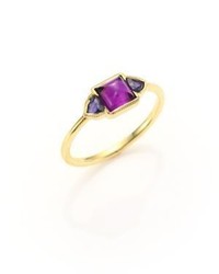 Ila Spectral Lacey Amethyst Lolite 14k Yellow Gold Ring