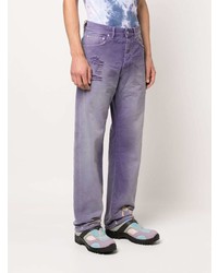 purple brand Sun Bleached Distressed Slim Jeans