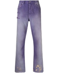 purple brand Sun Bleached Distressed Slim Jeans