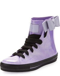 Light Violet Rubber High Top Sneakers