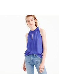 J.Crew Drapey Ruffle Neck Top