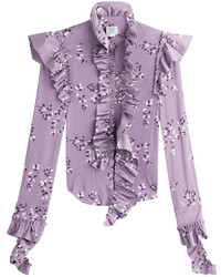 Vetements Printed Blouse With Ruffles