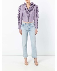 Y/Project Y Project Cropped Ruffle Blouse