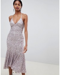 ASOS DESIGN Cami Midaxi Dress In All Over Sequin With Fluted Hem