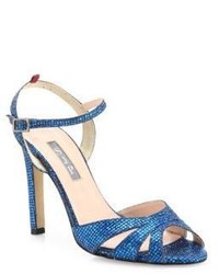 Sarah Jessica Parker Sjp By Westminster Glitter Ankle Strap Sandals