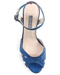 Sarah Jessica Parker Sjp By Westminster Glitter Ankle Strap Sandals