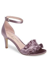 Light Violet Satin Sandals