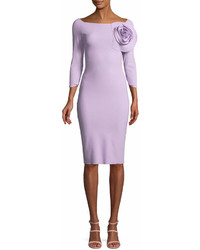Chiara Boni La Petite Robe Nyoko 34 Sleeve Cocktail Dress W 3d Rose