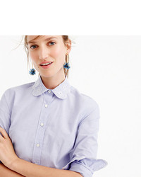J.Crew Tall Perfect Shirt With Eyelet Trim