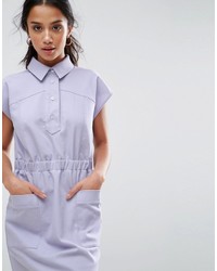 Asos Petite Petite Clean Cotton Utility Shirt Dress