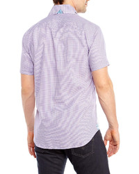 Bogosse Lavender Houndstooth Woven Shirt