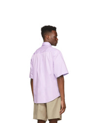 AMI Alexandre Mattiussi Purple Boxy Ami De Coeur Short Sleeve Shirt