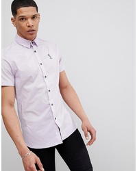 Religion Skinny Short Sleeve Shirt In Light Purple