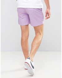 Asos Slim Shorter Chino Shorts In Light Purple