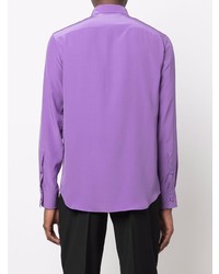 Valentino Long Sleeve Silk Satin Shirt