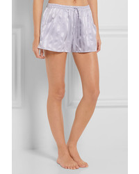 Eres Flanerie Chansonnette Silk Jacquard Pajama Shorts Lilac