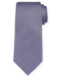 Ermenegildo Zegna Micro Diamond Textured Silk Tie Purple