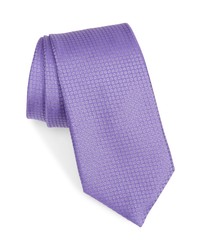 Canali Solid Silk Tie In Light Purple At Nordstrom