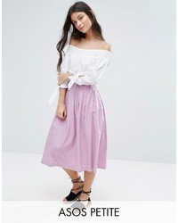 Asos Petite Petite Linen Prom Skirt