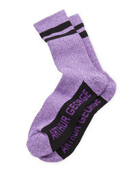 Arthur George by Robert Kardashian Logo Sole Socks Purple
