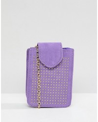 Pieces Studded Camera Bag With Cross Body Chain