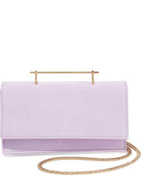 M2Malletier Alexia Suede And Leather Shoulder Bag Lilac