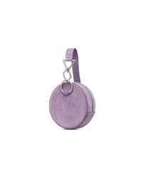 Tara Zadeh Purple Azar Suede Bracelet Bag