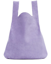 Light Violet Suede Tote Bag