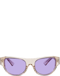 RetroSuperFuture Beige Purple Reed Sunglasses