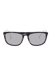 Issey Miyake Men Black And Grey Square 6 Sunglasses