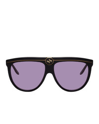 Gucci Black And Purple Gg0732s Sunglasses