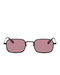 Garrett Leight Black And Purple Steiner Sunglasses