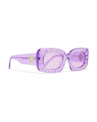 Poppy Lissiman Crystal Beth Square Frame Acetate Sunglasses