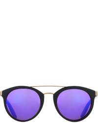 Barton Perreira Dalziel Round Iridescent Sunglasses Violet