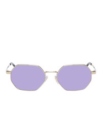 Versace Gold And Purple Pop Chic Sunglasses