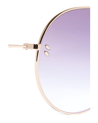 Stella McCartney Oversized Aviator Style Gold Tone And Tortoiseshell Acetate Mirrored Sunglasses Pink