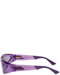 Bottega Veneta Purple Modified Cat Eye Sunglasses