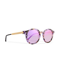 Thierry Lasry Silenty V113 Round Frame Acetate And Gold Tone Sunglasses