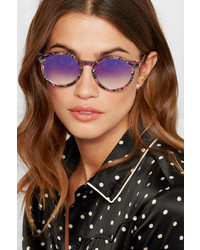 Thierry Lasry Silenty V113 Round Frame Acetate And Gold Tone Sunglasses