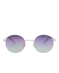 Mykita Silver And Pink Kayo Less Rim Sunglasses