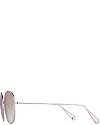 Garrett Leight Valencia Round Iridescent Sunglasses Lilac